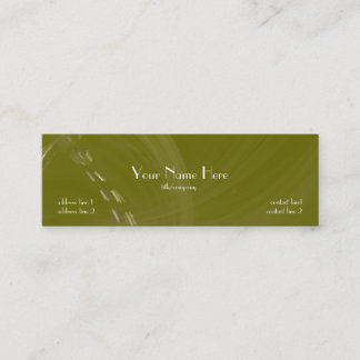 名刺の抽象芸術1つの細い緑 スキニー名刺