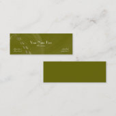 名刺の抽象芸術1つの細い緑 スキニー名刺 (正面/裏面)
