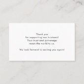 名刺の挿入に感謝 名刺 (裏面)