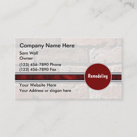 名刺の改築 名刺 (正面)