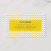 名刺の新しいシェブロン柄イエローグレー 名刺 (裏面)