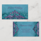 名刺の旧式な緑青のウェディングプランナーPT 名刺 (正面/裏面)