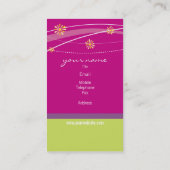 名刺の明はっきりしたるいブラケットライムピンク梅 名刺 (裏面)