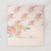 名刺の水結婚色の花模様 プレイスカード (外部開封)