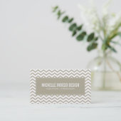 名刺の生鮮シボ柄トープ 名刺 (スタンド正面)