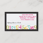 名刺の番号 名刺 (裏面)