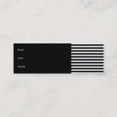 名刺の白黒のストライプ細さ スキニー名刺 (裏面)