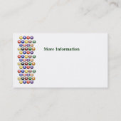 名刺の着色された番号を付けられた玉突の玉 名刺 (裏面)