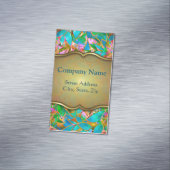 名刺の磁石の花柄の抽象芸術のステンドグラス マグネット名刺 (インサイチュ)