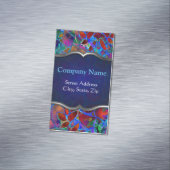 名刺の磁石の花柄の抽象芸術のステンドグラス マグネット名刺 (インサイチュ)