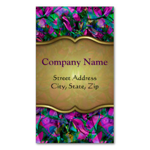 名刺の磁石の花柄の抽象芸術のステンドグラス マグネット名刺