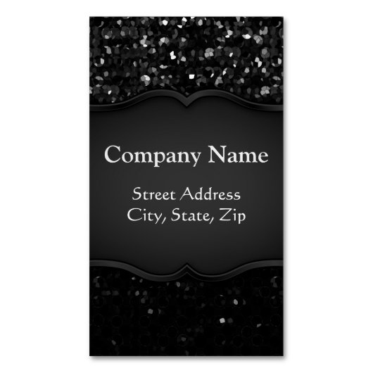 名刺の磁石水晶きらきら光るなStrass マグネット名刺 (正面縦)