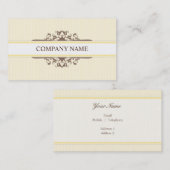 名刺の神スタイリッシュヴィンテージモチャ黄色 名刺 (正面/裏面)