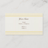 名刺の神スタイリッシュヴィンテージモチャ黄色 名刺 (裏面)