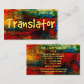 名刺の絵を描翻訳者 名刺 (正面/裏面)