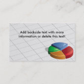 名刺の緑のパイ・チャート2 名刺 (裏面)