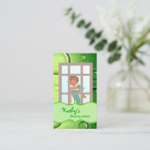 名刺の緑の泡をクリーニング 名刺 (スタンド正面)