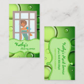 名刺の緑の泡をクリーニング 名刺 (正面/裏面)