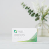 名刺の緑の色相 名刺 (スタンド正面)
