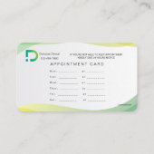 名刺の緑の色相 名刺 (裏面)