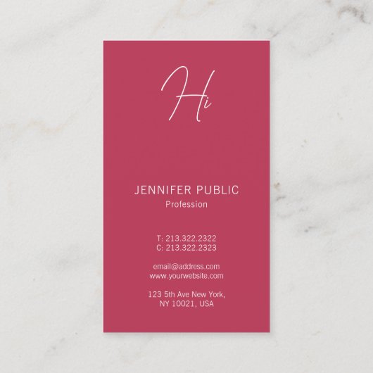 名刺の縦モダンタイポグラフィ 名刺 (裏面)