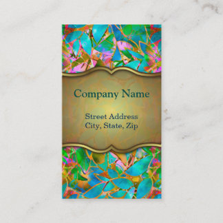 名刺の花柄の抽象芸術のステンドグラス 名刺
