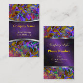 名刺の花柄の抽象芸術のステンドグラス 名刺 (正面/裏面)