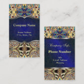 名刺の花柄の抽象芸術の背景 名刺 (正面/裏面)