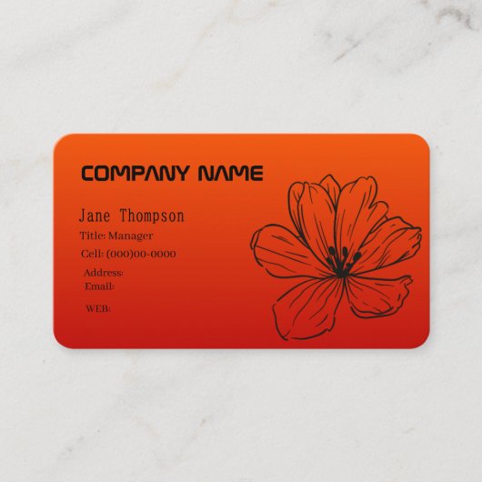 名刺の花 名刺 (正面)