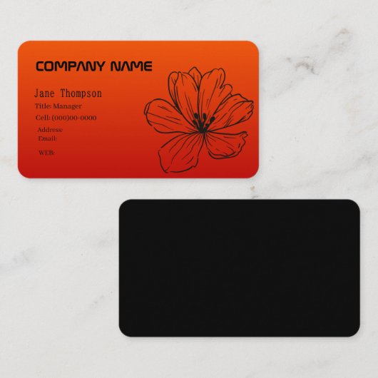 名刺の花 名刺 (正面/裏面)