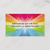 名刺の虹の爆発 名刺 (裏面)