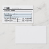 名刺の課税 名刺 (正面/裏面)