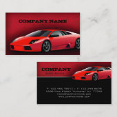 名刺の赤いスポーツ・カー 名刺 (正面/裏面)