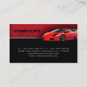 名刺の赤いスポーツ・カー 名刺 (裏面)