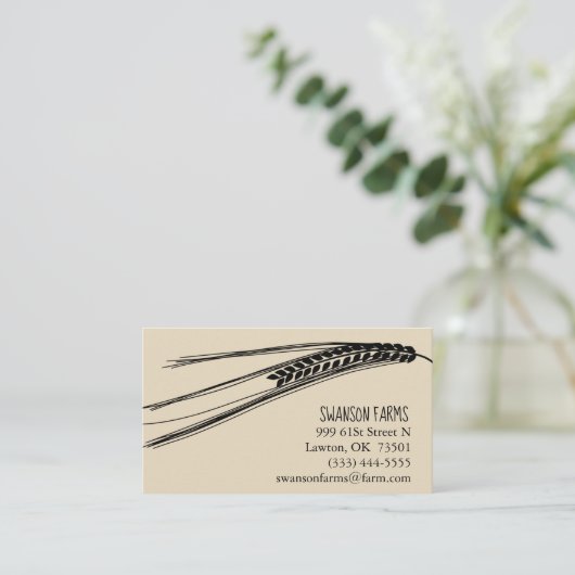 名刺の農場のムギのテーマ 名刺 (スタンド正面)