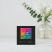 名刺の追加ロゴの四角をアップモダンロード スクエア名刺 (スタンド正面)