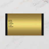 名刺の金ゴールドストライプを黒にする 名刺 (裏面)