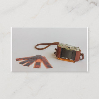 名刺の陰性が付いている   古いカメラ 名刺