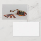 名刺の陰性が付いている   古いカメラ 名刺 (正面/裏面)