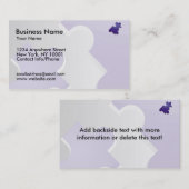 名刺の青いパズルの部分のロゴ 名刺 (正面/裏面)