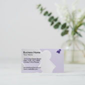 名刺の青いパズルの部分のロゴ 名刺 (スタンド正面)