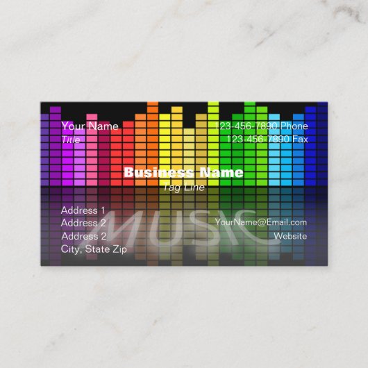 名刺の音楽の背景HAMbyWG 名刺 (正面)