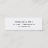 名刺の高い学術の卒業の挿入物のクラス コーリングカード (裏面)