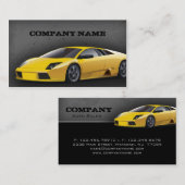 名刺の黄色のスポーツ・カー 名刺 (正面/裏面)