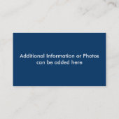 名刺の-赤く、白く及び青の回転木馬の馬 名刺 (裏面)