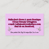 名刺のBella-Jaeの弓及び多く 名刺 (裏面)