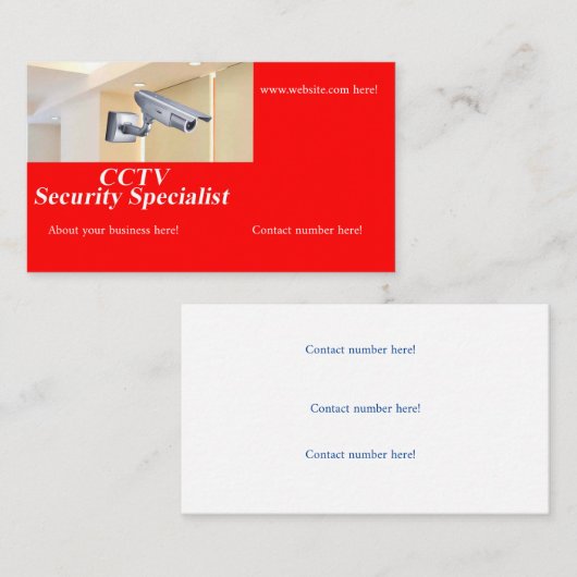 名刺のCCTV画像 名刺 (正面/裏面)