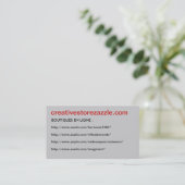 名刺のcreativestorezazzle - 名刺 (スタンド正面)