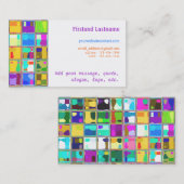 名刺のDecoのガラスタイルのデジタルカスタムな芸術 名刺 (正面/裏面)