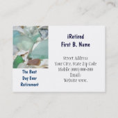 名刺のSeaglassのiRetired退職 名刺 (裏面)